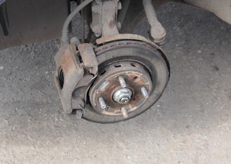 the old brake disc