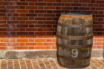 Vintage wooden barrel