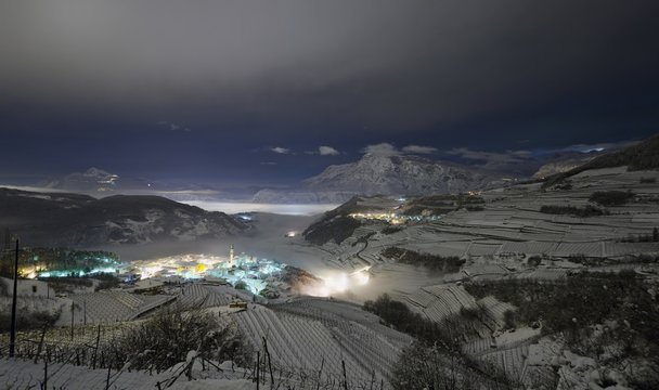 Night at Cembra Valley,trentino,trento,cembra, italy,Europe