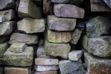 Fragment of a wall from a chipped stone