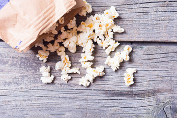 Salt popcorn background