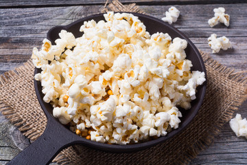 Salt popcorn background