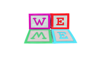 Colorful  letter box Alphabets with Reflection