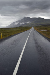 Iceland landscape with road