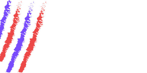 Four multicolored strips of charcoal drawn in the left corner of the background. Painted by coal