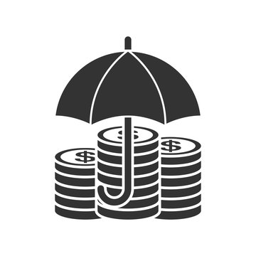 Money Under Umbrella Icon