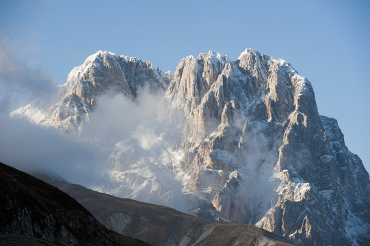 The Corno Grande of Gran Sasso d'Italia peak, Abruzzo, Italy