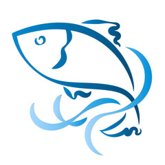 Fish silhouette abstract