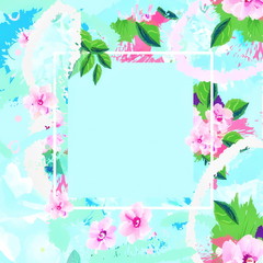 поздравительная открытка цветочный узор