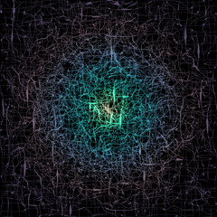 Abstract background with neural networks. Machine learning work process. Abstract vector illustration of brain of artificial intelligence.