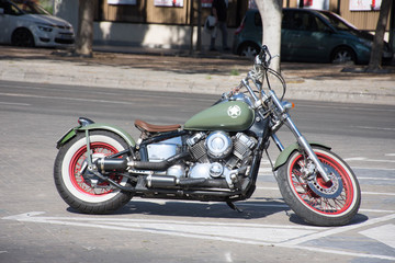 Motorcycle in the big city