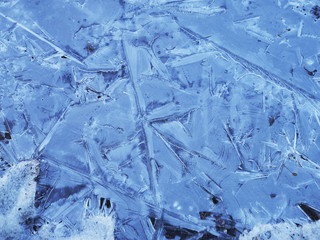 Texture of the ice surface.