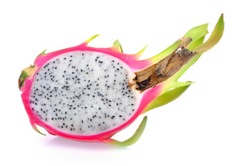dragon fruit on white background