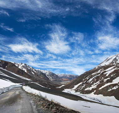 Manali - Leh Road in Jammu and Kashmir, India