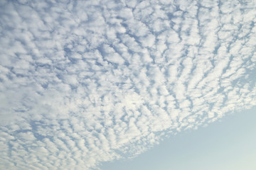 Cirrocumulus Cloud on blue sky.