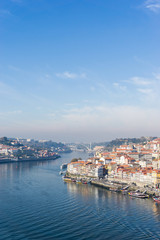 Fototapeta na wymiar PORTO, PORTUGAL - November 17, 2016. old town of Porto and river, Portugal, Europe, is the second largest city in Portugal, has a population of 1.4 million.