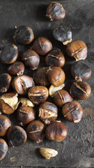 Grilled Chestnuts on a Heating Stove in a Country House in a Small Town of Anatolia