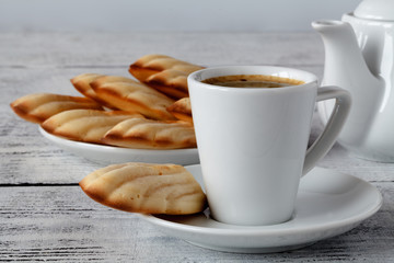 Madeleines with coffee