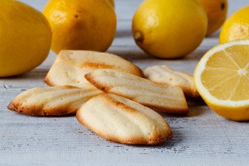 Lemon Madeleine Cookie - This is a shot of a delicious lemon madeleine.