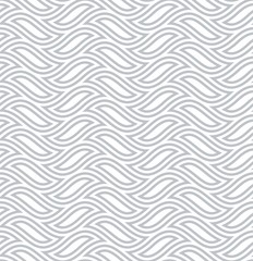 Vector seamless pattern. Modern stylish texture. Monochrome geometric pattern with wavy lines.