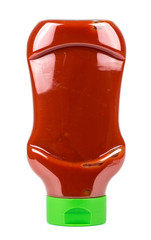 Ketchup on white background