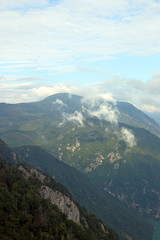 Fototapeta premium chmury nad Tara góra Serbia krajobraz