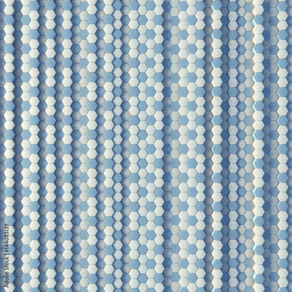Aufkleber Abstract honeycombs hexagon pattern background 3d rendering