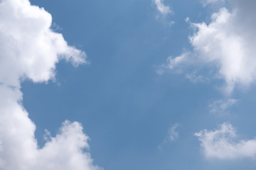 clouds and clear blue sky