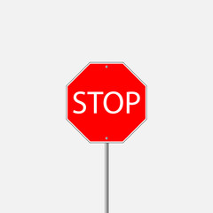 Stop warning sign