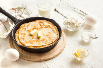 crepes and ingredients