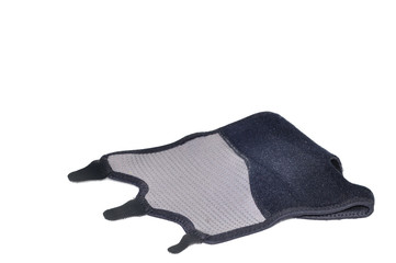 Patient black Wrist brace support, Orthopedic case, clipping path included.