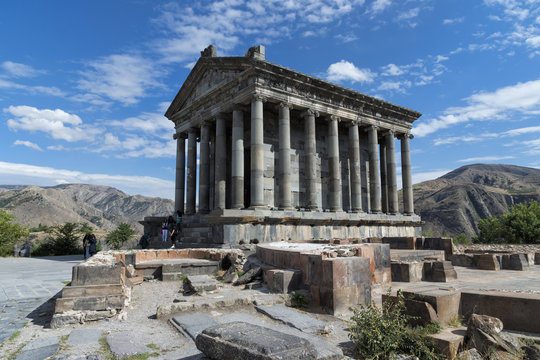Classical Hellenistic sun temple of Garni, Kotayk Province, Armenia, Caucasus