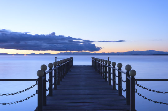 Lake Sevan, early morning, freshwater high-altitude lake, Gegharkunik Province, Armenia, Caucasus