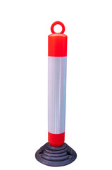 Traffic pole cone isolated with clipping path.