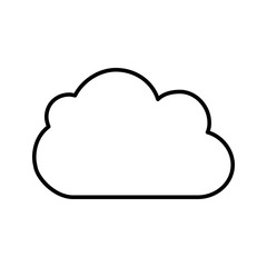 cloud silhouette isolated icon vector illustration design