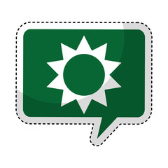 sun silhouette ecology icon vector illustration design