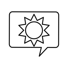 sun silhouette ecology icon vector illustration design