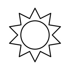 sun silhouette ecology icon vector illustration design