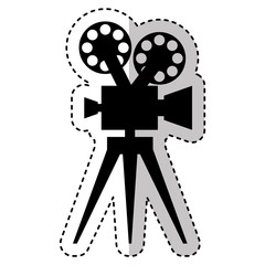 video camera retro icon vector illustration design