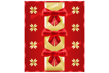 Set of Gift Bows and Ribbons. Vector illustration.