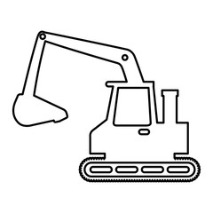 excavator machine isolated icon vector illustration design