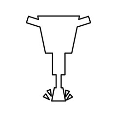 hydraulic hammer isolated icon vector illustration design