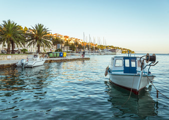 Sunset over Hvar island.