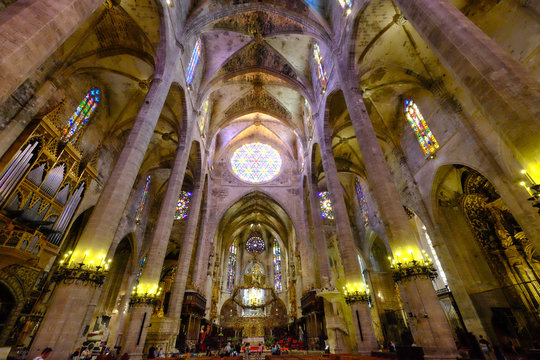 La Seu, the Cathedral of Santa Maria of Palma, Majorca, Balearic Islands, Spain