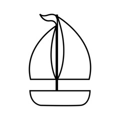sailboat ship isolated icon vector illustration design
