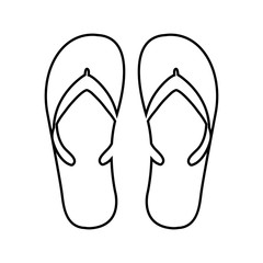 flip flops isolated icon vector illustration design