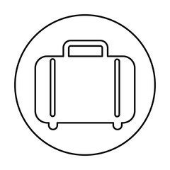 suitcase travel isolated icon vector illustration design