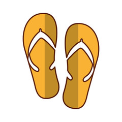 flip flops isolated icon vector illustration design