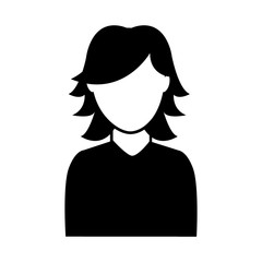 cute woman avatar character vector illustration design