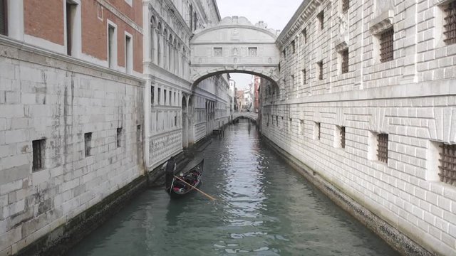 Bridge of Sights Famous Landmark in Venice Italy